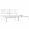 vidaXL Cadre de lit avec tête de lit en métal blanc 183x213 Voir les images du produit 4