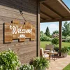 levandeo Schild Welcome Holz 50x23cm Dekoschild Wanddeko Produktbild-Vorschau 4