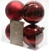 4er Set Weihnachtskugeln 10cm rot bruchsicher Produktbild-Vorschau 2