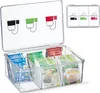 Relaxdays Teebox, Kunststoff, 6 Fächer, Teekasten mit Produktbild-Vorschau 5