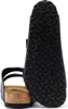 The image shows the sole and side view of a black Birkenstock sandal. Anteprima dell’immagine prodotto