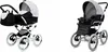 A collage of two images showing a baby stroller from different angles. Produktbild-Vorschau
