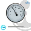 tecuro Bi-Metall Ø 80 mm Anlegethermometer 0 - 60°C Produktbild-Vorschau 2