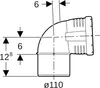Geberit GE Silent-Pro, Bogen, 87,5 Gr., d110mm, 1 Stk. Produktbild-Vorschau 4