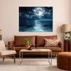 Obraz na plátně moře noc měsíc modrá příroda 100x70 cm Náhled obrázku produktu 2