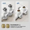 Heilmetz Heizkörper Thermostatventil Set Weiß , M30 x 1,5 Produktbild-Vorschau 4