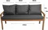 Coussins pour banc de jardin | Coussin d'assise 150x50x7 + Voir les images du produit 3