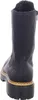 A rear view of a black boot. Voir les images du produit