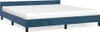 vidaXL Bettgestell ohne Matratze Dunkelblau 180x200 cm Samt Produktbild-Vorschau 1