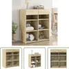 The Living Store Sideboard Sonoma-Eiche 80x42,5x93 cm Produktbild-Vorschau 1