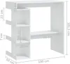 vidaXL Bartisch mit Regal Weiß 100x50x101,5 cm Produktbild-Vorschau 7