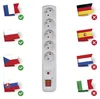 Přepěťová ochrana – 5 zásuvek 1,5m, šedá Náhled obrázku produktu