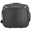 A black cosmetic bag with a ribbed texture and silver accents. Anteprima dell’immagine prodotto