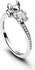 A close-up studio shot of a Pandora Disney Stitch ring. Produktbild-Vorschau
