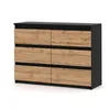 A modern dresser with six drawers, presented against a white background. Produktbild-Vorschau