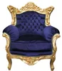 Casa Padrino Barock Wohnzimmer Set Royal Blau / Gold - 3er Produktbild-Vorschau 3