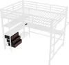 Letto a soppalco Sweiko 140x200cm, con luce d'ambiente, Anteprima dell’immagine prodotto 8