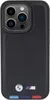Etui BMW kožené razítko Tricolor Do Iphone 15 Pro - Czarne Náhled obrázku produktu 3