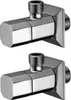 2x Design Messing Eckventil Chrom 1/2 x 3/8 Zoll inkl. Produktbild-Vorschau 1