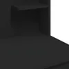 A close-up view of a black shelf and surface, likely part of a desk or vanity. Produktbild-Vorschau