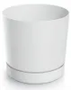 TOPF weiß 35cm Topf mit Untertasse CLIC+DROP SYSTEM POLIERT Produktbild-Vorschau 5