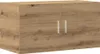 A wooden cabinet with two doors and silver handles. Anteprima dell’immagine prodotto