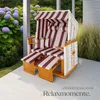 tectake® Strandkorb Sylt 115 x 158 x 78 cm Produktbild-Vorschau 6
