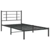 The Living Store Bettgestell mit Kopfteil Metall Schwarz Produktbild-Vorschau 3
