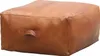 Vintage pouf sedák polštář stolička z kůže Fjord velký Náhled obrázku produktu 1