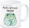 Frosch in blauer Decke mit Spruch Anti-Stress Tasse Produktbild-Vorschau 1