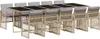 vidaXL 11-tlg. Garten-Essgruppe mit Kissen Beige Poly Produktbild-Vorschau 1