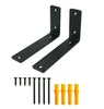 Schwarze L-Winkelhalterung für Möbelregal 150 x 100 x 38 Produktbild-Vorschau 3