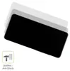 A black screen protector is shown diagonally on a white background, with two lighter, transparent layers behind it, suggesting multiple layers or protection. Produktbild-Vorschau