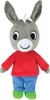A plush toy donkey wearing a red shirt and blue pants. Produktbild-Vorschau