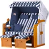 Strandkorb - bene living - Ostsee - blau/weiß - PE weiß Produktbild-Vorschau 1