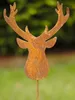 Edelrost Gartenstecker Hirsch 65 cm Rost Gartendeko Produktbild-Vorschau 2