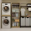 Badezimmer Waschmaschinen- und Trocknerschrank POLA TWIN Produktbild-Vorschau 4