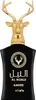 A perfume bottle with a gold deer head cap. Voir les images du produit