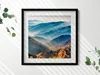 Berglandschaft– Wandbild mit Rahmen – Gerahmtes Bild  – Produktbild-Vorschau 2