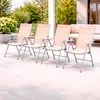 4er Set Garten Klappstuhl Aluminium - Textilen Produktbild-Vorschau 1
