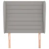 vidaXL Kopfteil mit Ohren Hellgrau 103x23x118/128 cm Stoff Produktbild-Vorschau 4