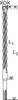 A diagram of a drill bit with dimensions labeled. Voir les images du produit