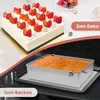 Verstellbarer Backrahmen Edelstahl Backform 8 cm eckig für Produktbild-Vorschau 3