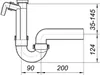 Dallmer Röhren-Siphon 100/1 m 1 Waschgeräte-Anschluss 11/2 Anteprima dell’immagine prodotto 5