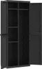 vidaXL Gartenschrank Schwarz 65x37x165 cm PP Produktbild-Vorschau 17