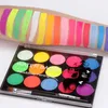 Körperfarbe fluoreszierend, 15 Farben Bodypaint mit Pinsel, Produktbild-Vorschau 2
