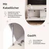 A collage of images showcasing features of a TV lowboard. Voir les images du produit