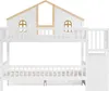 Letto a castello Sweiko, letto per bambini, con sponda di Anteprima dell’immagine prodotto 18