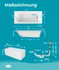 Calmwaters® Premium Badewanne Komplettset 170x75 cm Produktbild-Vorschau 5