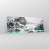 Bilder auf glas - Einteilig - Berge See Schnee - 100x40cm - Produktbild-Vorschau 4